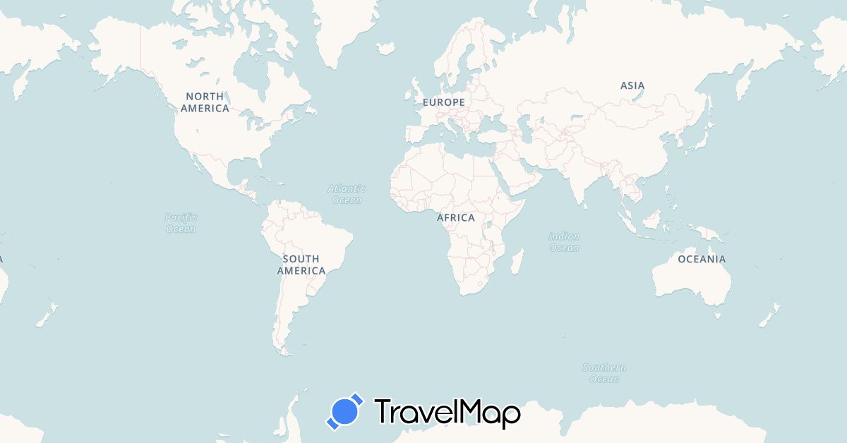 TravelMap itinerary: driving, bus, plane, cycling, hiking, boat, hitchhiking, motorbike, cheval in Anguilla, Argentina, Saint Barthélemy, Bolivia, Chile, Colombia, Costa Rica, Ecuador, France, Saint Martin, Nicaragua, Panama, Peru (Europe, North America, South America)